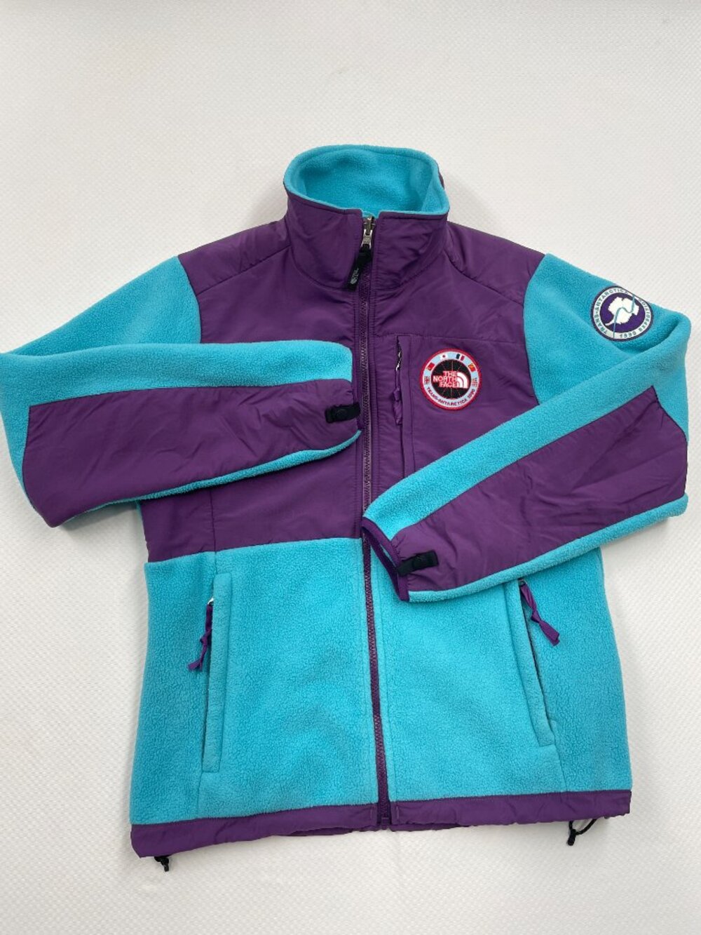 The North Face Trans-Antarctica Polartec Fleece Jacket Turquoise Purple Womens M - Picture 3 of 13